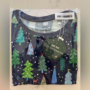 Little Sleepies Blue Merry & Bright men’s pajama top & bottom
